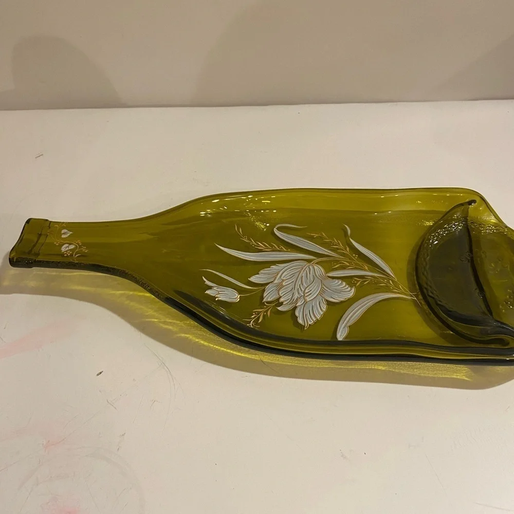 Melted Glass Bottle Spoon Rest (FV)